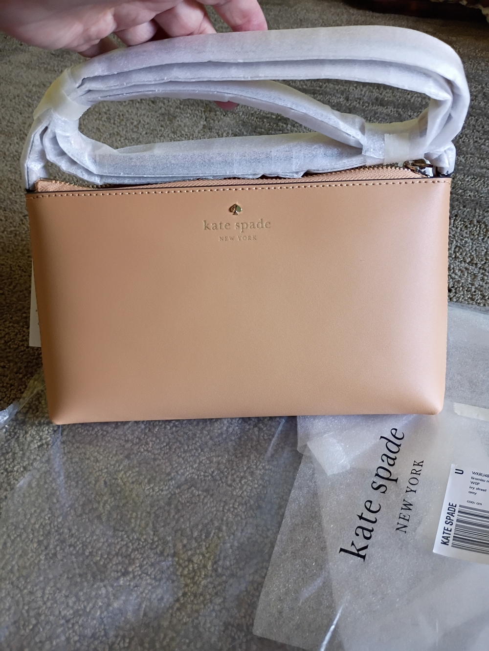 kate spade New York Tan Leather Crossbody Bag - Picture 4 of 12